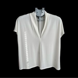 H&M Cream Drape Neck Blouse